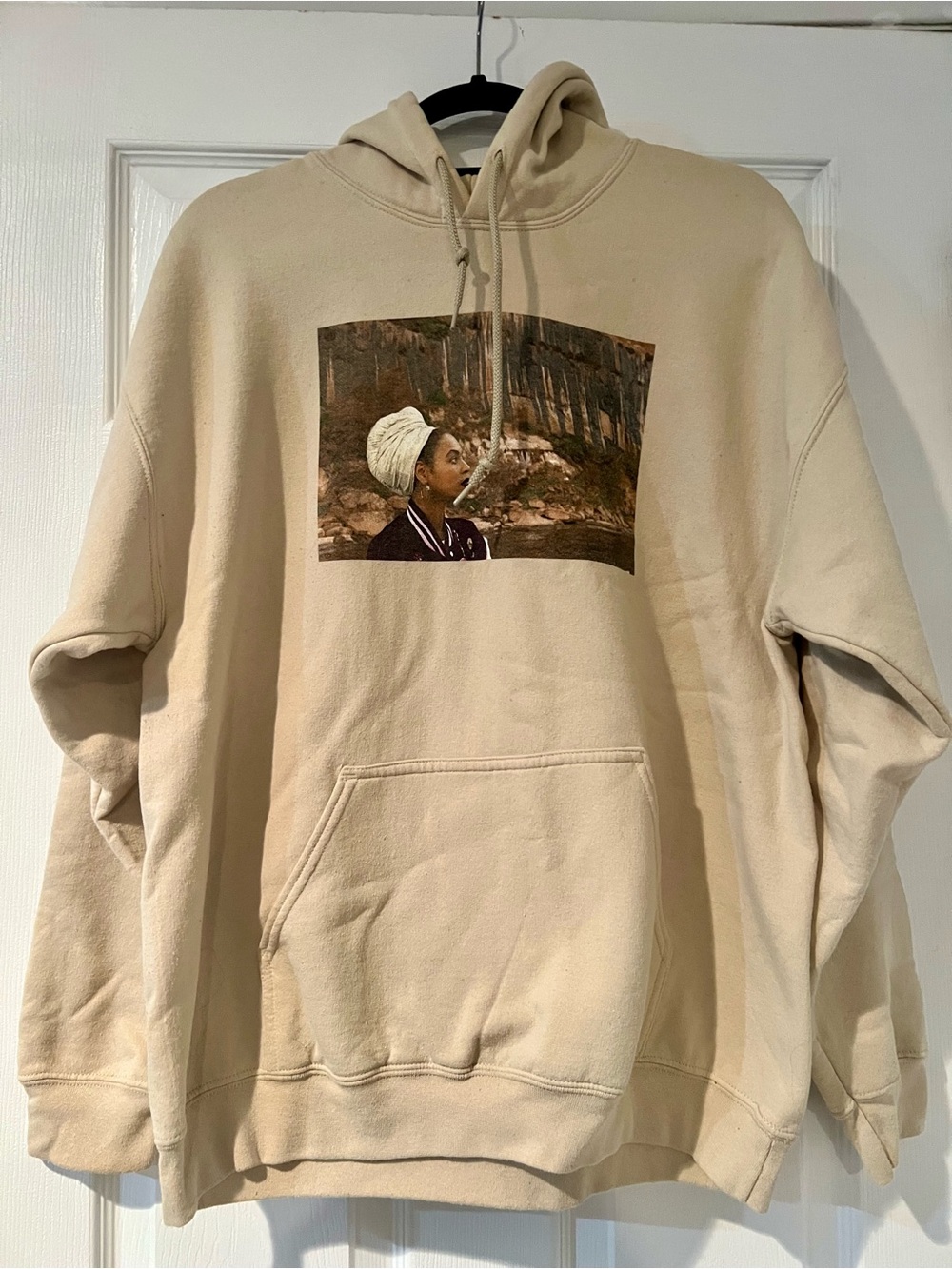 Beyoncé Tour/ Concert Cream Pullover Hoodie with Front Graphic